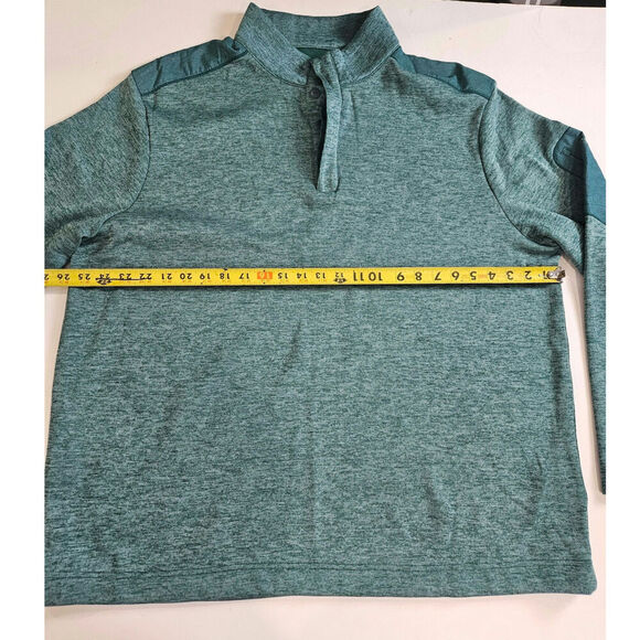 Greg Norman Golf Men's XXL Long Sleeve Green Pullover Fleece 1/4-Zip - Picture 3 of 8